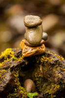 Stacked Rocks with Moss 1